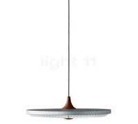 Le Klint Soleil, lámpara de suspensión LED, cuerpo de roble ahumado/pantalla de plástico blanco - ø50 cm