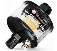 LE LEMATEC Filtro de aire en línea de 1/4 pulgadas y separador de agua, secador de aire compacto de 200 PSI para pistolas de pulverización HVLP, llaves de impacto y herramientas de aire, trampa de