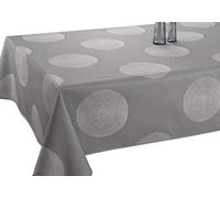 Le linge de Jules Mantel Antimanchas Cercles Gris - Rectángulo 150 x 240 cm