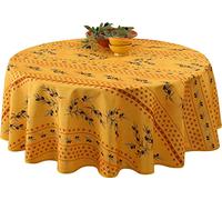 Le linge de Jules Mantel Antimanchas Olivettes Amarillo - Oval 150 x 240 cm
