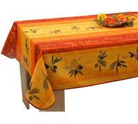 Le linge de Jules Mantel Antimanchas Olivo Rojo - Rectángulo 150 x 350 cm