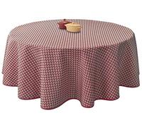 Le linge de Jules Mantel Antimanchas Paon Rojo Oscuro - Redondo 160 cm