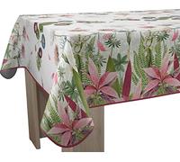 Le linge de Jules - Mantel Antimanchas (Rectangular, 150 x 200 cm, Rosa, Verde, Azul, Ciruela