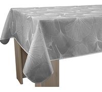 Le linge de Jules - Mantel Antimanchas (Rectangular, 150 x 300 cm), Color Gris, Blanco