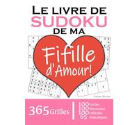 Le Livre de Sudoku de ma Fifille d'Amour | 365 Grilles | 4 Niveaux de Difficulté: Cadeau à offrir à sa Fifille / Fille : 365 grilles dont 100 faciles, ... et 65 diaboliques. Un an de plaisir !