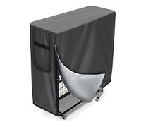 Le maple bleu Folding Bed Storage Cover - Waterproof and Dustproof Universal Rollaway Bed Protector - Fits 38 Inch Twin Folding Bed (39 "L × 15" W × 44.8 "H) - Grey/Black