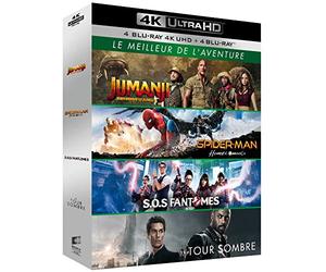 Le Meilleur de l'aventure - Coffret : Jumanji : Bienvenue dans la jungle + Spider-Man : Homecoming + SOS Fantômes + La Tour Sombre [Francia] [Blu-ray]