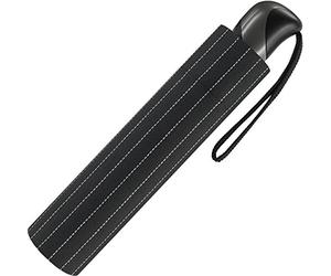 Le Monde du Paraguas - Mini Paraguas Plegable automático de Lujo con una Gran Cobertura, 28 cm, Color Negro