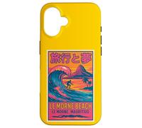 Le Morne Beach Mauricio Surf Retro Viajes Puesta de Sol Arte Divertido Carcasa para iPhone 16