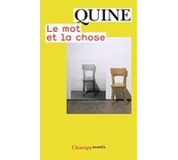 Le mot et la chose