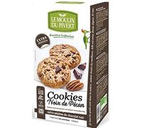 Le Moulin Du Pivert Cookies - Nueces Pecan con Pepitas de chocolate Fondente Bio - 180 g