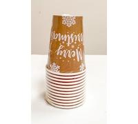 LE NAPPAGE ARTS DE LA TABLE 12 vasos de cartón 24 cl Merry Christmas