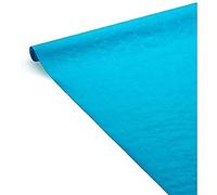 Le Nappage - Mantel en Papel Turquesa Azul Damasco - Hidrófugo, Reciclable y Biodegradable - Rollo de 1.18 x 6 Metros