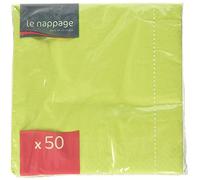 Le Nappage, servilletas 2 capas 33 x 33 x 50 cm), color verde, 50 unidades)