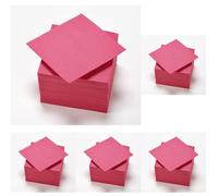 Le Nappage - Toallas de Papel Tex Touch - Color Rosa Fucsia - Toallas Certificadas FSC® - Reciclables y Biodegradables - Set de 50 Servilletas de Mesa Fucsia Pink 24 x 24 cm (Paquete de 5)