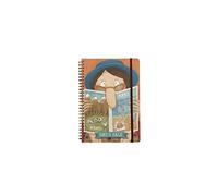 LE NASUTE Cuaderno, cuaderno de viaje: Presupuesto, Lista de cheques, Alojamiento, Rutas de viaje y notas diarias. 64 páginas 16x23 cm espiral con elástico y apertura 360° gráficos Mar y Montañas