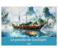 Le paradis de l'archipel (Calendrier mural 2026 DIN A2 vertical), CALVENDO calendrier mensuel: Un monde d'îles exotiques qui rappelle l'archipel indonésien.