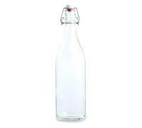 Le Parfait La Botella 4109 a la frescura con la Tapa de Cristal Transparente/Blanco 1 L 48 mm
