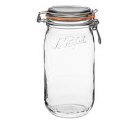 Le Parfait Super Jar, tarros de conserva, tarro de vidrio francés de 1.5 L con cuerpo redondo, tarros de vidrio con tapa hermética, tarro de conservas de boca ancha, tarro de vidrio con tapa, tarro