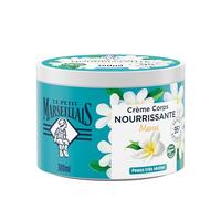 Le Pe Marseillais Monoï Crema corporal nutritiva (380 ml de vidrio) - Crema hidratante para piel muy seca - Fórmula vegana, 95% de origen natural