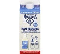 Le Pe Marseillais | Pack de recarga maxi de jabón líquido antibacteriano (750 ml de ladrillo) - Recarga de jabón líquido para botella de bomba - Jabón de manos con aceite esencial de salvia