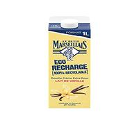 Le Pe Marseillais - Paquete de recambio de crema de ducha, extra suave, leche de vainilla orgánica (1 litro) - Recambio de gel de ducha con 92% de ingredientes naturales - pH neutro y sin tintes
