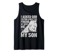 Le pedí a Dios un Mejor Amigo Me envió a mi Hijo Padre Orgulloso Camiseta sin Mangas