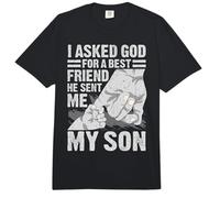 Le pedí a Dios un Mejor Amigo Me envió a mi Hijo Padre Orgulloso Comfort Colors Adult Heavyweight T-Shirt