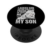 Le pedí a Dios un Mejor Amigo Me envió a mi Hijo Padre Orgulloso PopSockets PopGrip Adhesivo