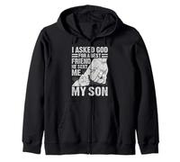 Le pedí a Dios un Mejor Amigo Me envió a mi Hijo Padre Orgulloso Sudadera con Capucha