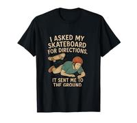 Le pedí instrucciones a mi patineta: arte lineal retro Camiseta