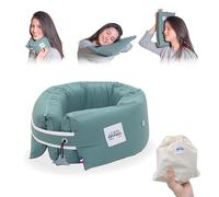Le Petit Dormeur - Cojín de viaje 3 en 1, Almohada Cuello para Viaje, Diseño Ergonómico y Ligero, Ideal para Viajar en Avión, Tren, Coche, Fabricado en Francia