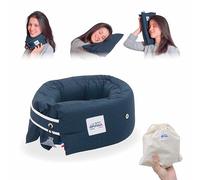 Le Petit Dormeur - Cojín de viaje (3 en 1), diseño de viaje, ergonómico y ligero, ideal para viajar en avión, tren, coche, fabricado en Francia