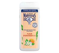 Le Petit Marseillais Gel de Ducha Corporal Extra Suave, Flor de Azahar BIO, Hidratación y Nutrición para Piel Sensible, con Ingredientes Naturales y Envase Reciclable y Recargable