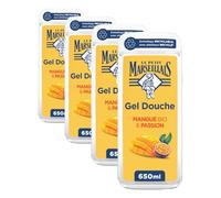 Le Petit Marseillais - Gel de Ducha Extra Suave Mango Bio & Maracuyá (frasco de 650 ml) - Fórmula vegana con 92% de ingredientes de origen natural - Envase reciclable, con plástico reciclado