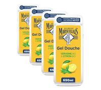 Le Petit Marseillais - Gel de Ducha Extra Suave Verbena Bio & Limón Bio (frasco de 650 ml) - Fórmula vegana con 92% de ingredientes de origen natural - Envase reciclable, con plástico reciclado