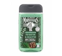 Le Petit Marseillais - Gel de ducha para hombres, pino marítimo y eucalipto (botella de 250 ml), fórmula 4 en 1 para cuerpo, cabello, cara y barba, 92 % de ingredientes de origen natural y pH neutro