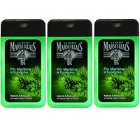 Le Petit Marseillais Hombre Gel de Ducha Cuerpo y Cabello pino marítimo y de Eucalyptus botella de 250 ml - juego de 3