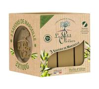 Le Petit Olivier - jabones - 3 Jabones de Marsella aceite de oliva - 3 x 100 G