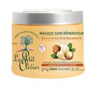 LE PETIT OLIVIER - Mascarilla de Cuidado Reparadora - Karité y Macadamia - Suaviza, Nutre y Repara en Profundidad - Para Cabello Seco o Rizado - Sin Silicona - Fabricado en Francia - 330 ml