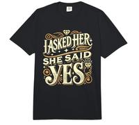 Le pregunté y Ella Dijo Que sí Propuesta de Compromiso Comfort Colors Adult Heavyweight T-Shirt