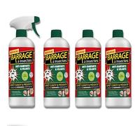 Le presa à Insectes - Venteo - Potente repelente antirampantes y volantes, base de geraniol - Formato 1 L - Juego de 4