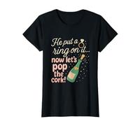Le puso un Anillo Pop The Cork Wedding Humor Camiseta