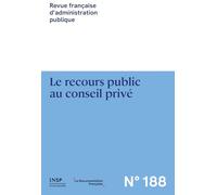 Le recours public au conseil privé: N° 188
