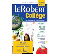 Le Robert collège: Avec 1 carte numérique (Le Robert Scolaire)