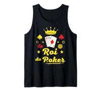 Le ROI Du Poker Cadeau As de Pique Cartes Casino Las Vegas Camiseta sin Mangas
