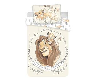 Le ROI Lion - Juego de Cama para bebé, 2 Unidades, 100 x 135 cm, 100% algodón, diseño de Simba Mufasa