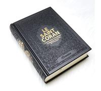 Le Saint Coran - Transcription phonétique de l'arabe et Traduction des sens en français - Edition de luxe (Couverture cuir de couleur Noir doré)