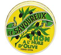 Le Savoureux Atún con aceite de oliva virgen extra, lata de 160 g de peso neto, 4 unidades