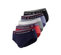 Le Slip Français Lot de 5 Slips Ropa Interior, Negro Azul Marino Gris Chiné Rojo Azul, Talla única para Hombre